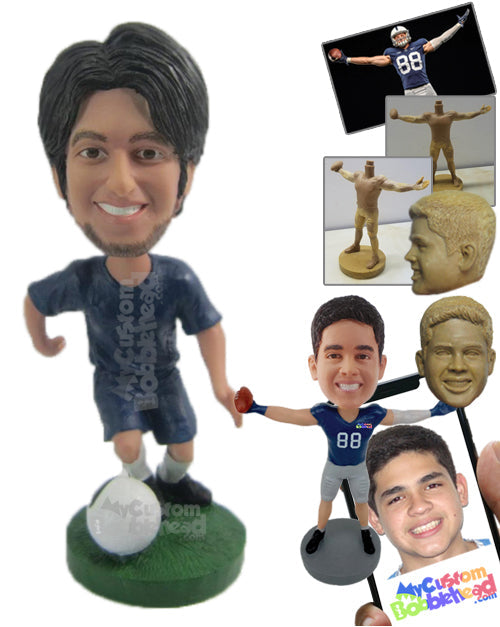 Male Soccer Player Doing Tricks with the Ball Personalized Bobblehead