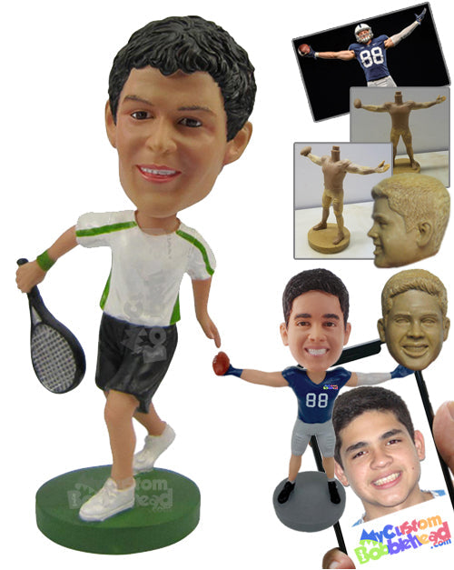 Male Tennis Player about to Win the Grand Slam Personalized Bobblehead