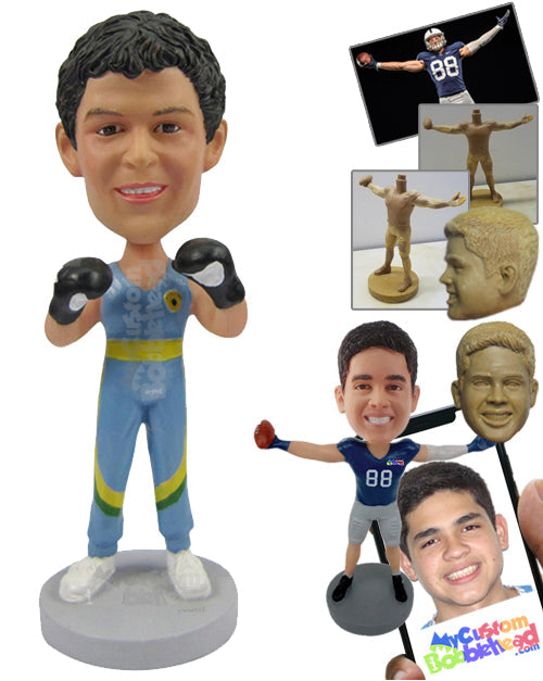 Freestyle Boxer Ready to Punch You Hard Personalized Bobblehead