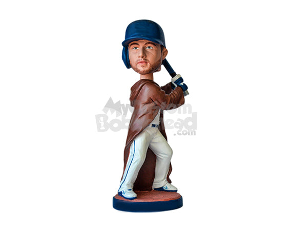 Space Character Themed Baseball Player Ready to Hit a Home Run Personalized Bobblehead