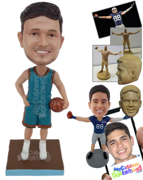 Stylish Basketball Player Waiting for the Game to Start Personalized Bobblehead