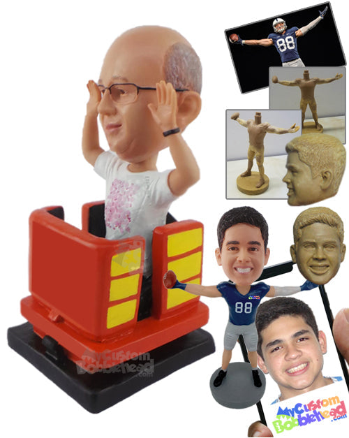 Casual Pal on Roller Coaster Personalized Bobblehead