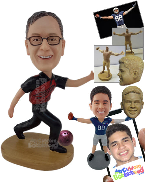 Bowling Player Throwing the Perfect Game Personalized Bobblehead