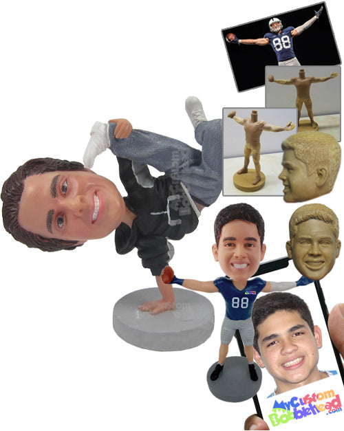 Cool Dude Freestyle Dancer Showing Some Dancing Moves Personalized Bobblehead