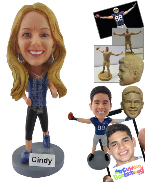 Female Runner with Her Shoes and Tight Outfit Personalized Bobblehead