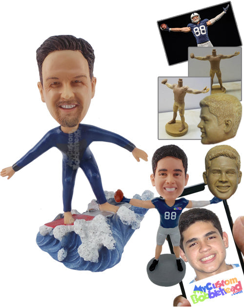 Man Surfing on the Sea Personalized Bobblehead