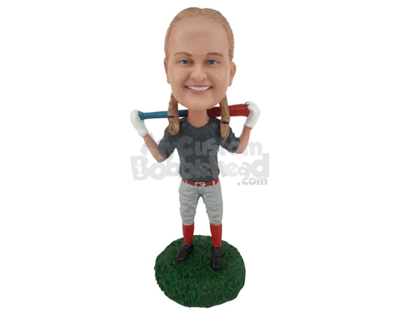 Custom Bobblehead Baseball Batsman - Sports & Hobbies Baseball & Softball Personalized Bobblehead & Cake Topper