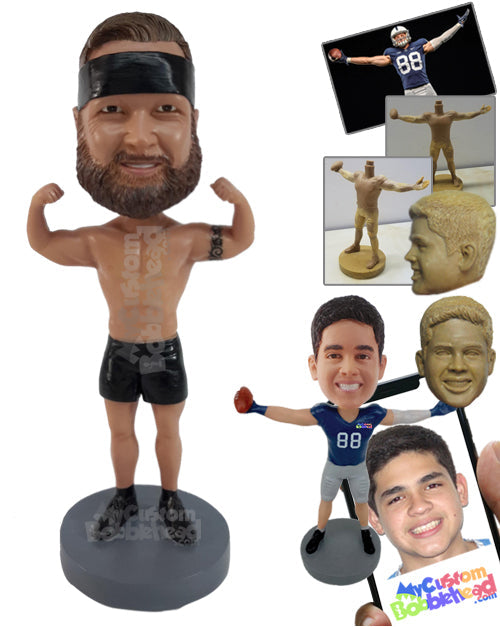 Bodybuilder Showing Off His Muscles Personalized Bobblehead