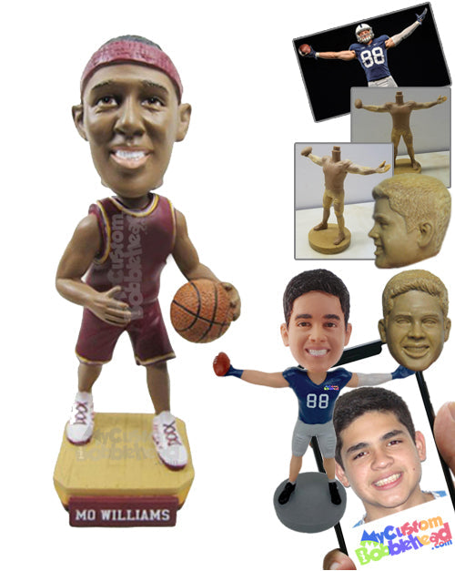 NBA Basketball Player Dribbling like a Pro Personalized Bobblehead