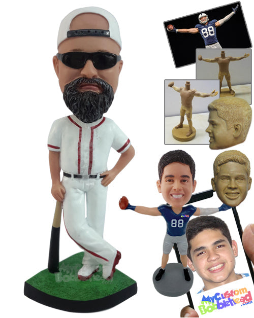 Baseball Player with Bat Personalized Bobblehead