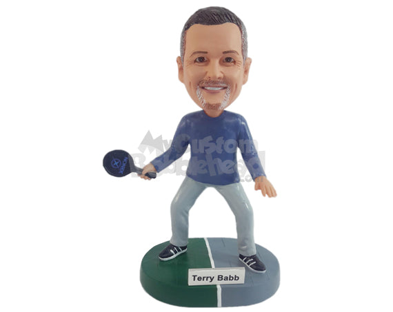 Professional Player with Racket Personalized Bobblehead