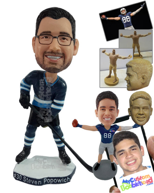 Expert Hockey Player Making Neat Moves Personalized Bobblehead