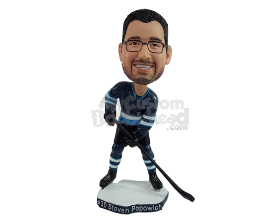 Expert Hockey Player Making Neat Moves Personalized Bobblehead