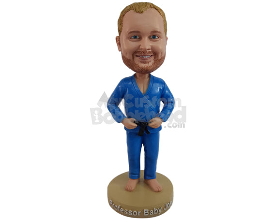 Custom Bobblehead Judo expert wearing a judogi outfit ready to fight - Sports & Hobbies Boxing & Martial Arts Personalized Bobblehead & Action Figure