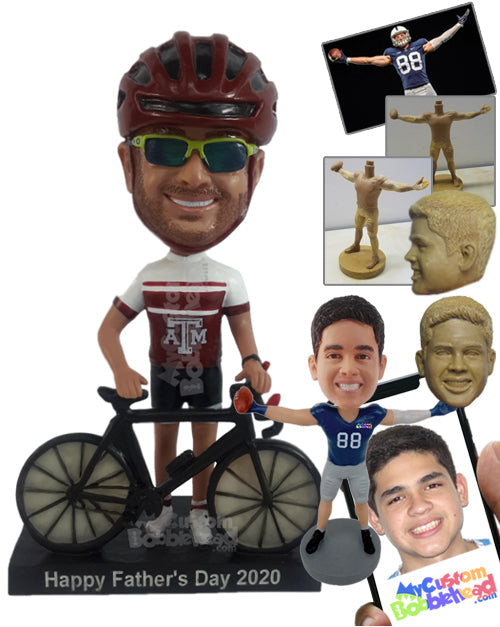 Great Cyclist Ready to Win the Competition Personalized Bobblehead