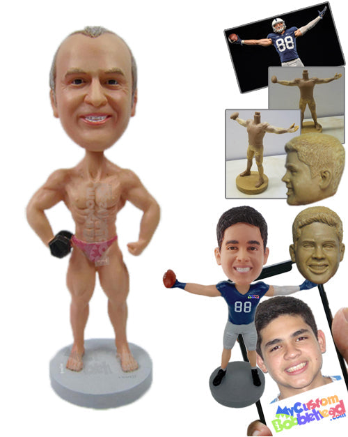 Muscular Bodybuilder Flexing Some Muscle Personalized Bobblehead