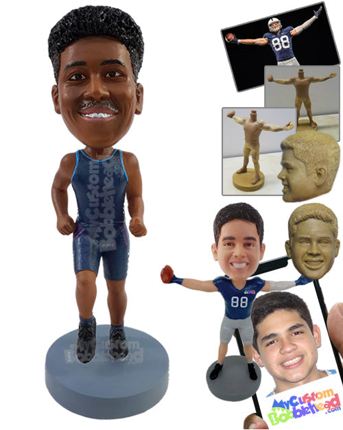 Professional Olympic runner ready to win the race for his country Personalized Bobblehead