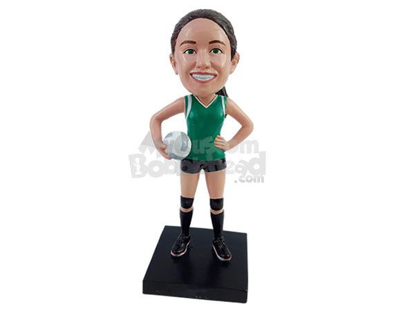 Confident Volleyball Player Personalized Bobblehead