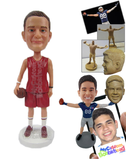 Slim Basketball Player Determined to Score Personalized Bobblehead