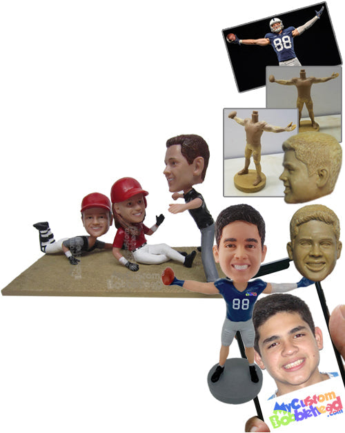 Baseball Action Scene Personalized Bobblehead