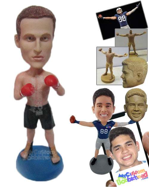 Male Boxer ready to Punch You Hard Personalized Bobblehead