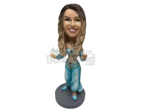 Custom Bobblehead Gorgeous Girl In Princess Jasmine'S Costume - Super Heroes & Movies Movie Characters Personalized Bobblehead & Cake Topper