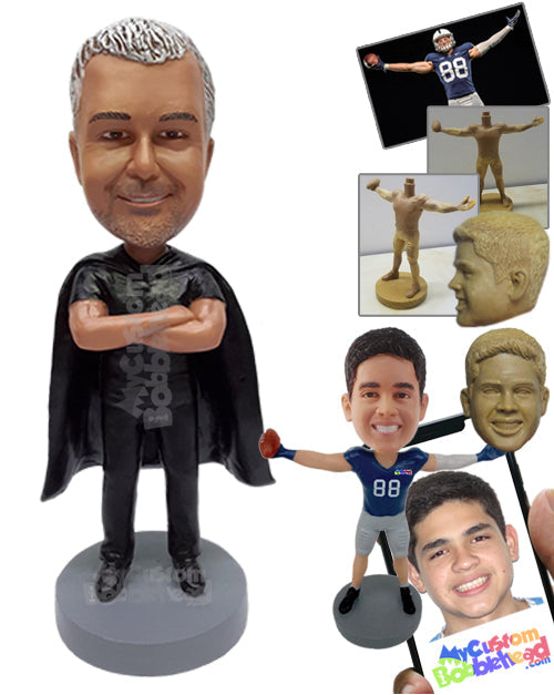 Malicious evil guy with crossed arms feeling the dark force Personalized Bobblehead