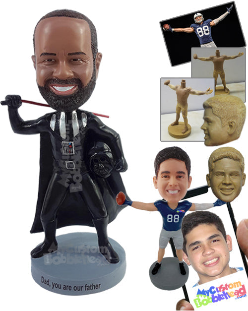 Evil Warrior Wearing a Suit from Outer Space and Holding a Laser Sword Personalized Bobblehead