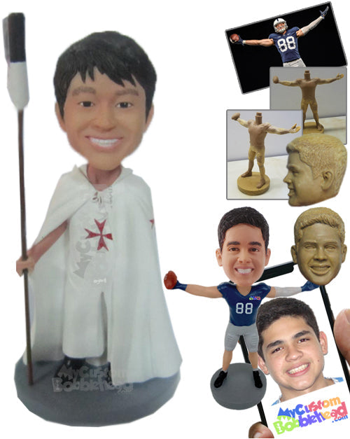 Handsome Knight Ready to Defend the Throne Personalized Bobblehead