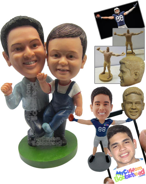 Father And Son Having A Great Time Outdoors Personalized Bobblehead