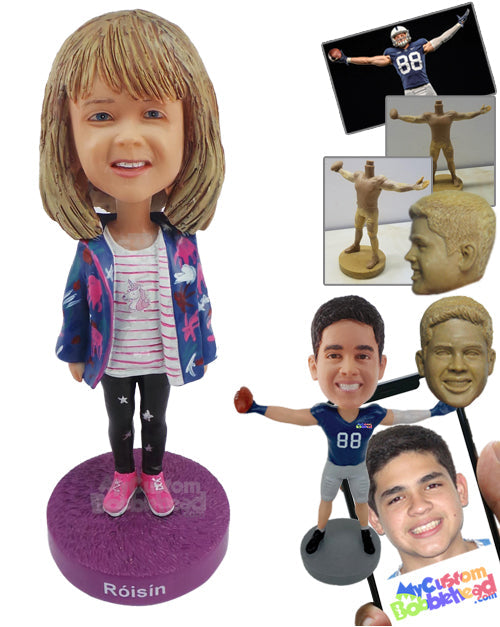 Small Child Dressed Very Casually Personalized Bobblehead