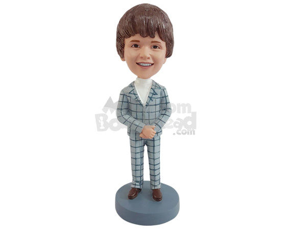 Custom Bobblehead Stylish boy wearng nice suit - Parents & Kids Babies & Kids Personalized Bobblehead & Action Figure