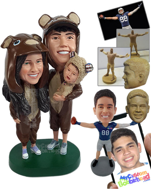 Funny Family Ready to Have a Pajama Party Personalized Bobblehead