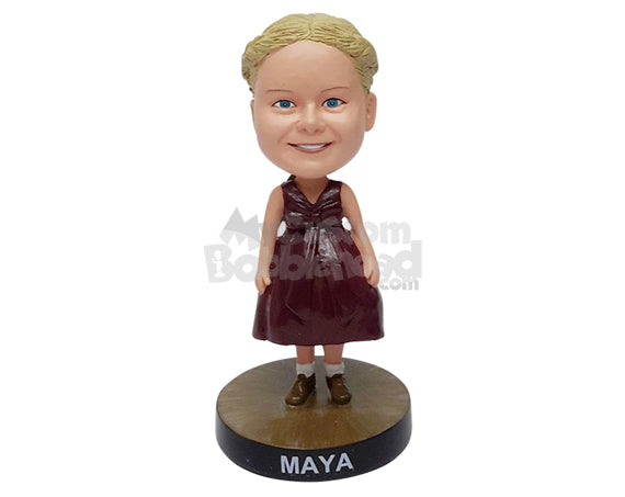 Custom Bobblehead Beautiful young girl wearng a nice dance dress and shoes - Parents & Kids Babies & Kids Personalized Bobblehead & Action Figure