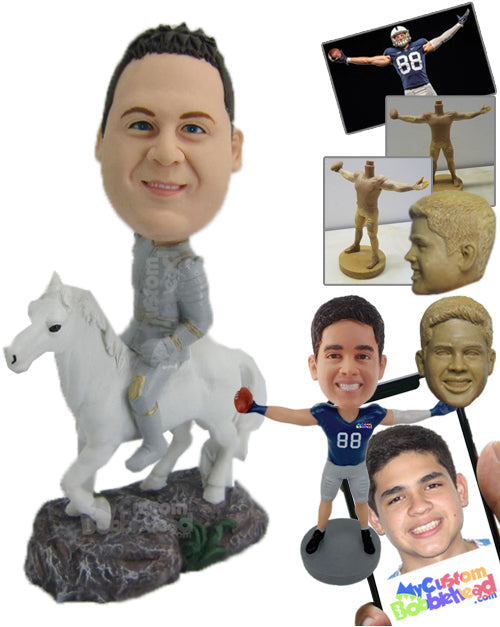 Royal Prince on a Beautiful Horse Personalized Bobblehead