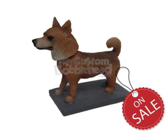 Custom Bobblehead Pet Dog Standing With His Tail Up - Pets & Animals Dogs Personalized Bobblehead & Cake Topper