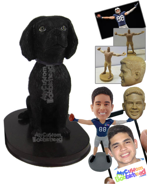 Sitting Small Dog Pet Personalized Bobblehead