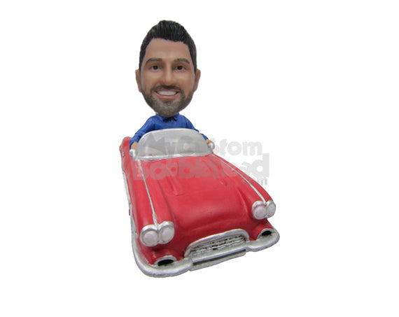 Custom Bobblehead Casual Pal Cruising Around In A Fast Classic Convertible Car - Motor Vehicles Cars, Trucks & Vans Personalized Bobblehead & Cake Topper