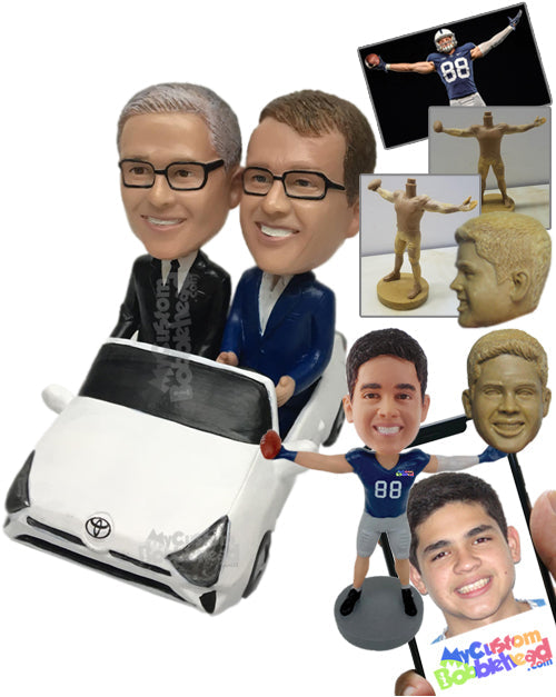 Corporate Executives Out for a Ride on a Toyota Prius Personalized Bobblehead