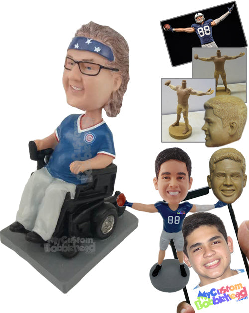 Woman on Mall Scooter Personalized Bobblehead