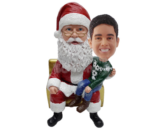 Santa's Lap Personalized Bobblehead