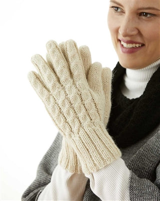 Trenza Cable Alpaca Handknit Gloves