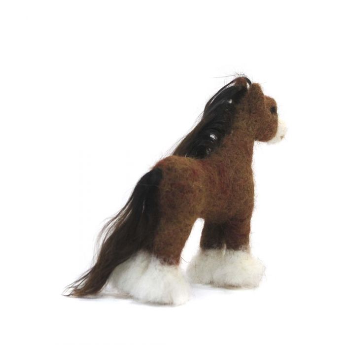 NEW: Clydesdale Horse: Felted Alpaca Sculpture