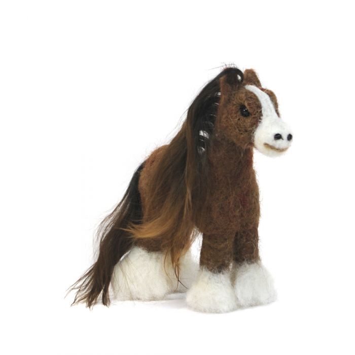 NEW: Clydesdale Horse: Felted Alpaca Sculpture