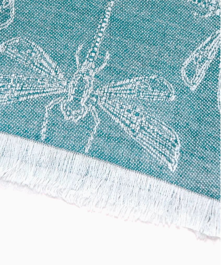 New Dragonfly Woven Baby Alpaca Scarve with Silk