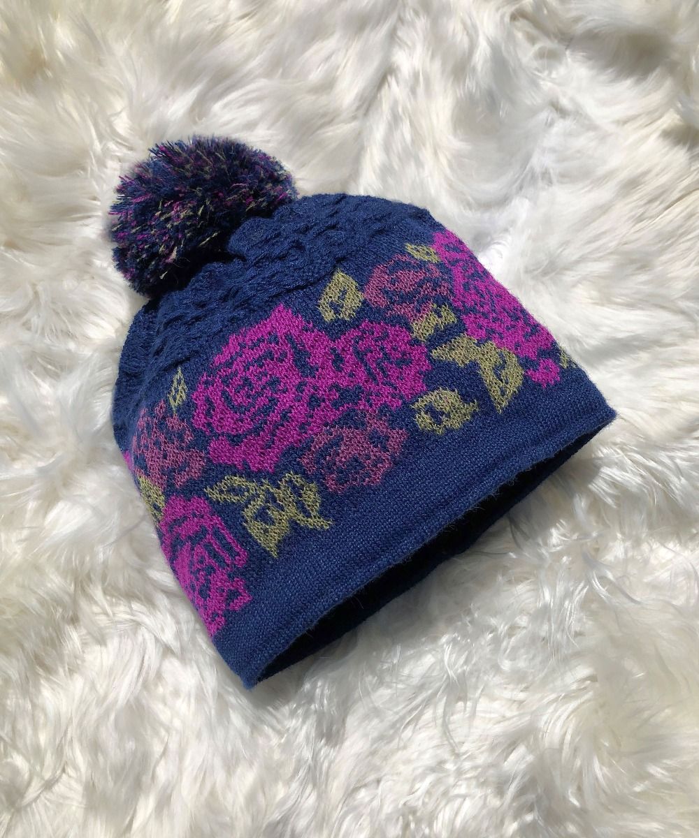 Rose Alpaca Cap