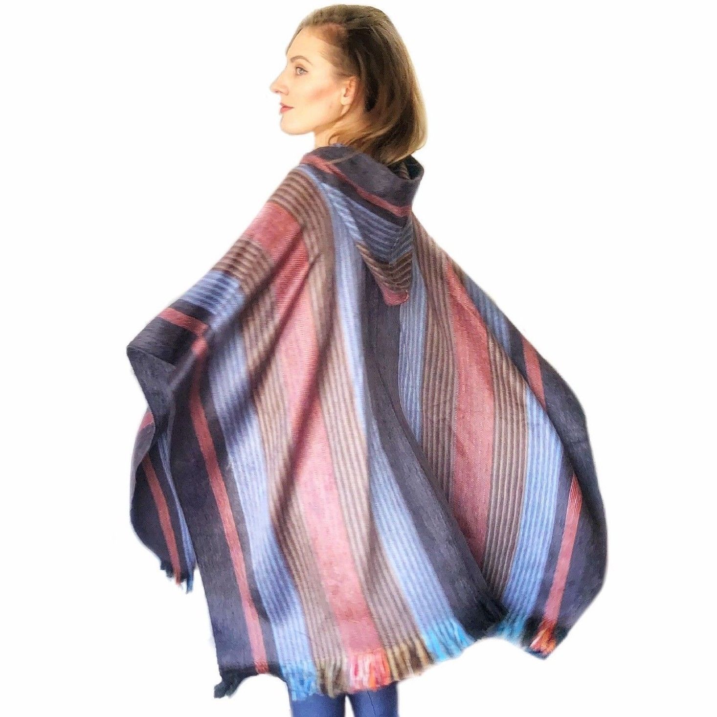 NEW Six Band Alpaca Poncho