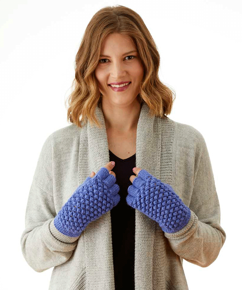 Textured Fingerless Gloves